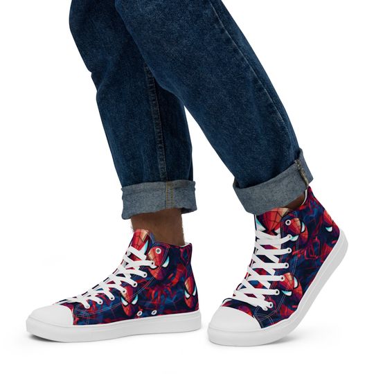 Mens high top Sneakers Spiderman