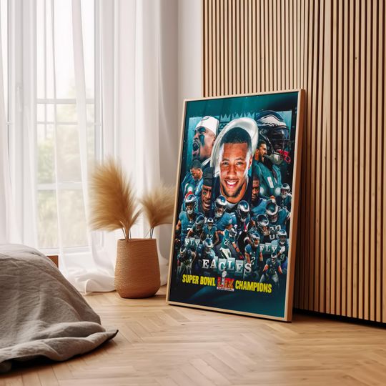 Philadelphia Eagles Poster, Super Bowl LIX Print, Champions Art, Eagles Fan Gift, 2025 Super Bowl