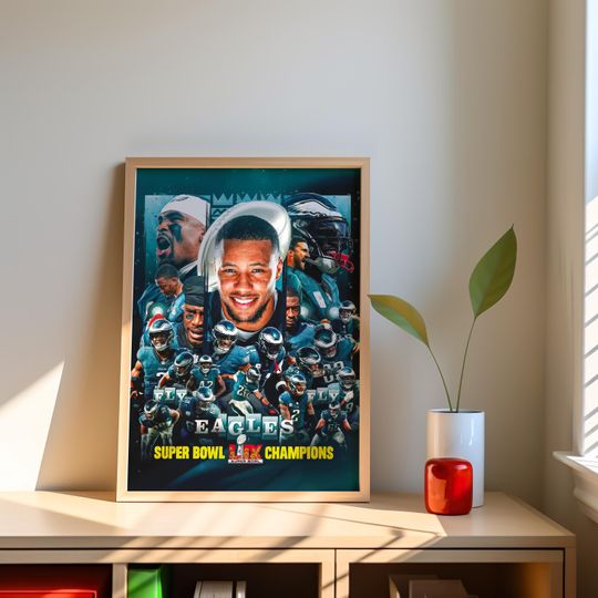 Philadelphia Eagles Poster, Super Bowl LIX Print, Champions Art, Eagles Fan Gift, 2025 Super Bowl