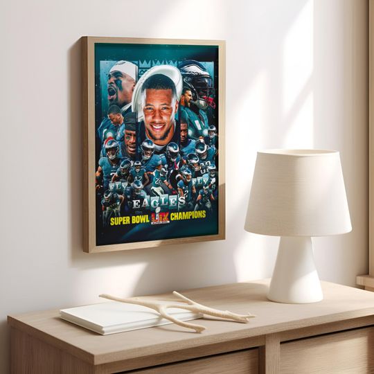 Philadelphia Eagles Poster, Super Bowl LIX Print, Champions Art, Eagles Fan Gift, 2025 Super Bowl