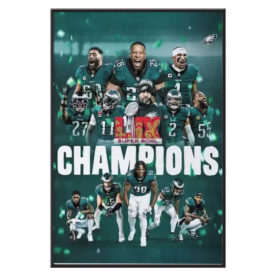 Philadelphia Eagles Super Bowl LIX Champions Poster