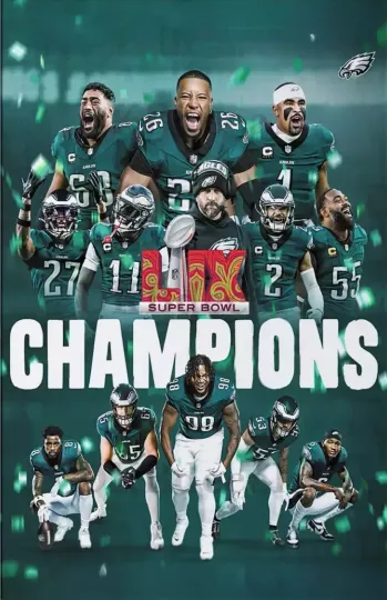 Philadelphia Eagles Super Bowl LIX Champions Poster
