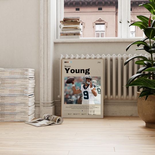 Bryce Young Poster, Bryce Young Print Decor, Football Art, Sports Fan Gift, Athlete Artwork, Carolina Panthers Poster, Man Cave Decor