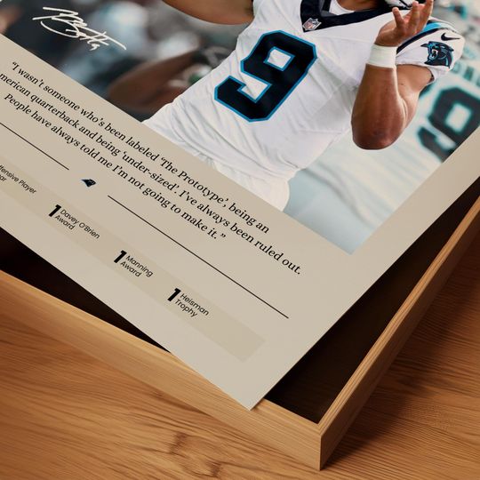 Bryce Young Poster, Bryce Young Print Decor, Football Art, Sports Fan Gift, Athlete Artwork, Carolina Panthers Poster, Man Cave Decor