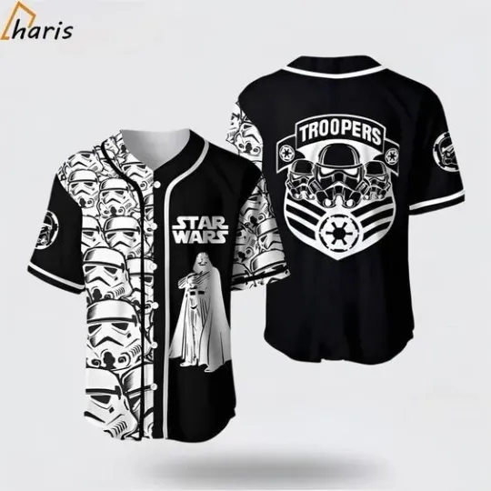 Star Wars Stormtrooper Black Cute Disney Custom Baseball Jersey