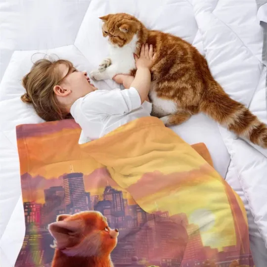 Turning Red Blanket Soft Bed Sofa Couch Birthday Gift for Kids