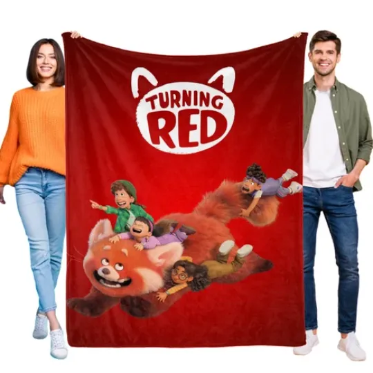 Turning Red Blanket Soft Bed Sofa Couch Birthday Gift for Kids