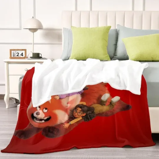 Turning Red Blanket Soft Bed Sofa Couch Birthday Gift for Kids