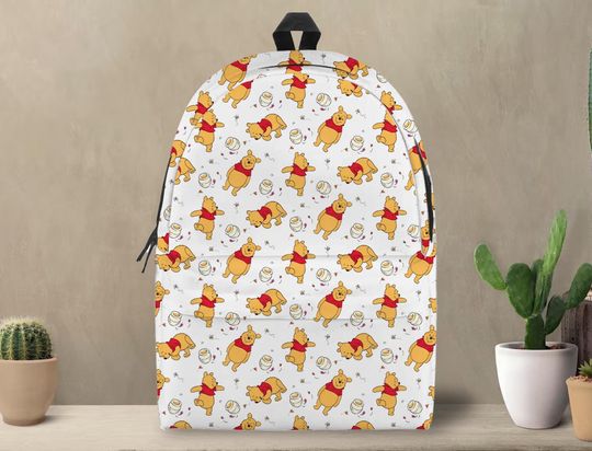 Winnie The Pooh Backpack, Winnie The Pooh School Bag, Laptop Backpack, Gift, Backpack