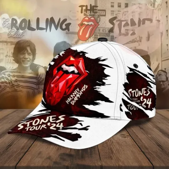 Rolling Stones Hackney Diamonds Tour 3D Cap – Concert Edition, Simple Cotton Cap