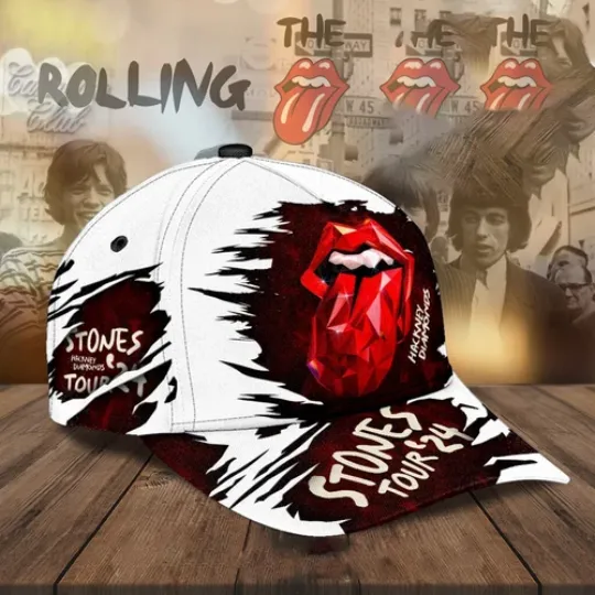 Rolling Stones Hackney Diamonds Tour 3D Cap – Concert Edition, Simple Cotton Cap