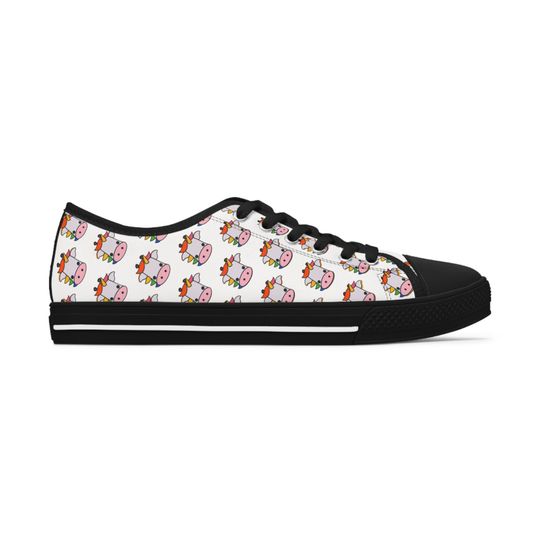 Unicorn Pattern Women's Low Top Sneakers