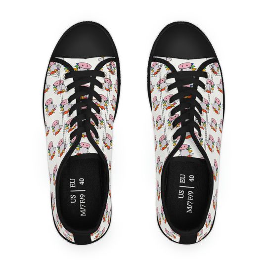 Unicorn Pattern Women's Low Top Sneakers