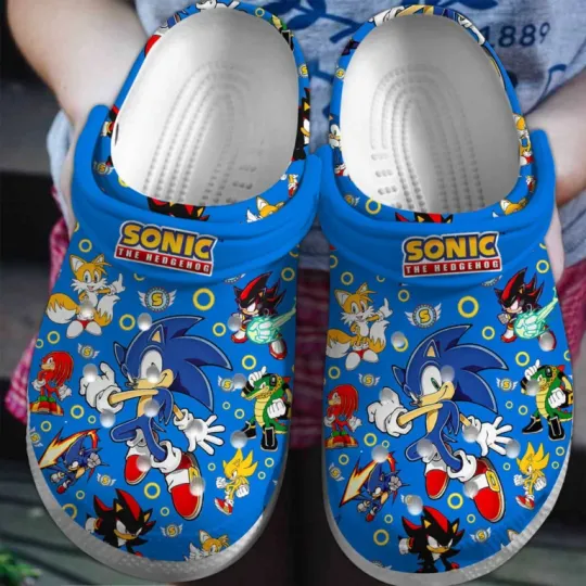 Funny Sonic The Hedgehog Clogs For And Adults