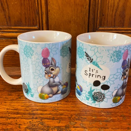 Vintage Set of 2 Disney Its Spring Bambi Thumper Easter Mug