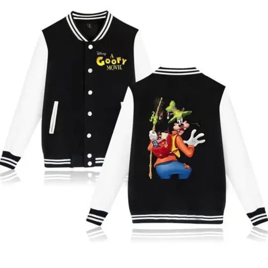 Goofy Baseball Jacket, Goofy Jacket Men, Disney Mens Jacket