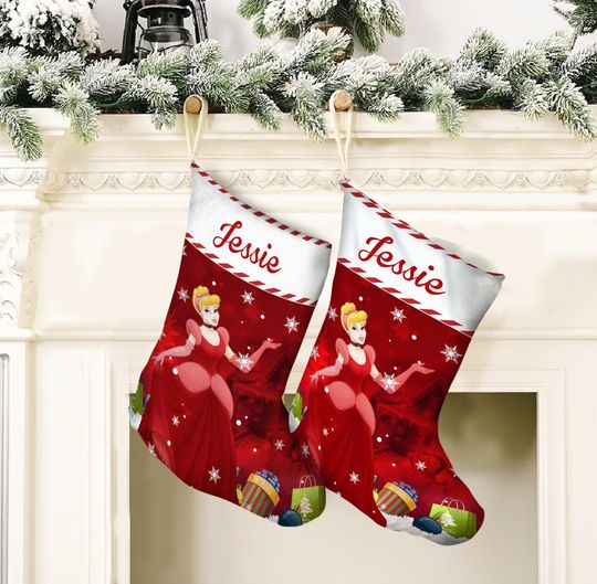 Custom Disney Princess Christmas Stocking, Disney Christmas Stocking