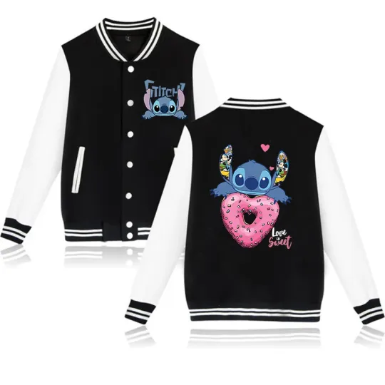Stitch Disney Hoodie Baseball Jacket