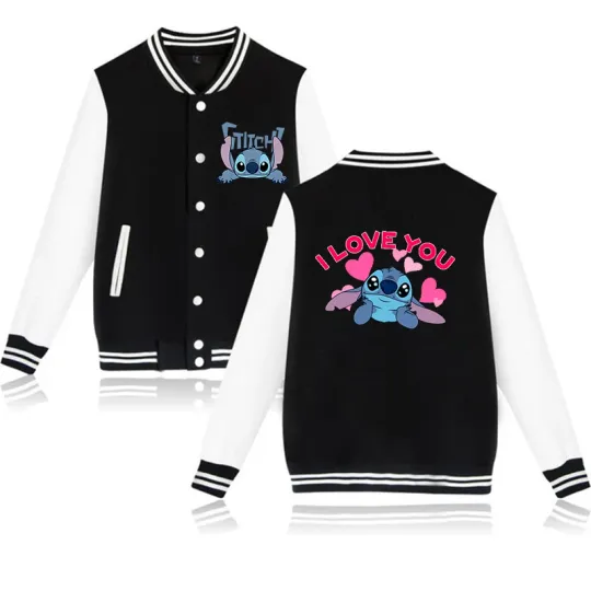 Stitch Disney Hoodie Baseball Jacket