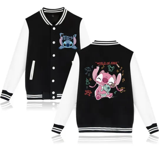 Stitch Disney Hoodie Baseball Jacket
