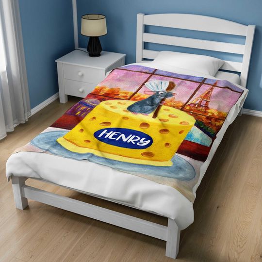 Custom Name Blanket, Disney Ratatouille Blanket, Personalized Blankets Birthday Gift