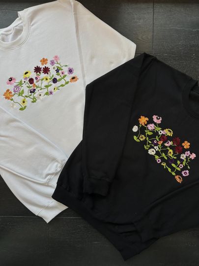 Eras tour surprise song Brown Coquette flowers sweatshirt flower crewneck sweatshirt sweater Off the shoulder crewneck sweater surprise song