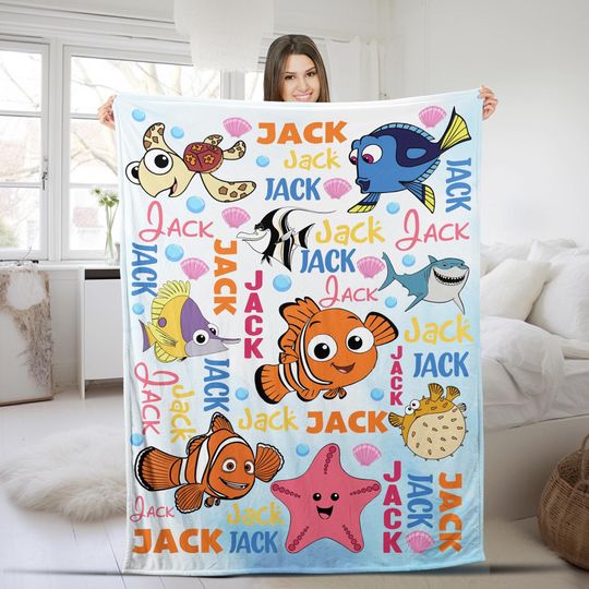Personalized Disney Finding Nemo Blanket, Finding Nemo Finding Dory Pixar Blanket