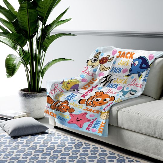Personalized Disney Finding Nemo Blanket, Finding Nemo Finding Dory Pixar Blanket