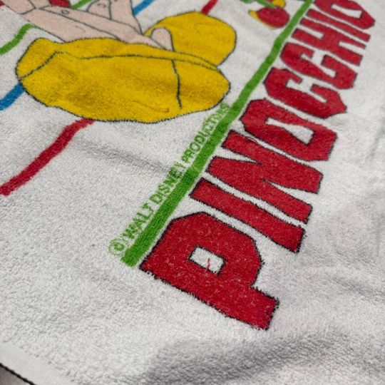 Vintage Disney Pinocchio Beach Towel