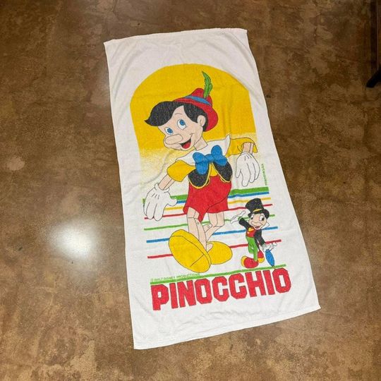 Vintage Disney Pinocchio Beach Towel