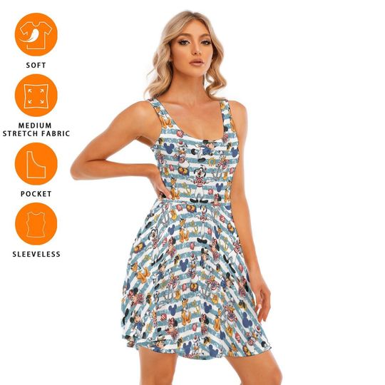 Mickey and Minnie Nautical Dress , Disney Cruise Dress