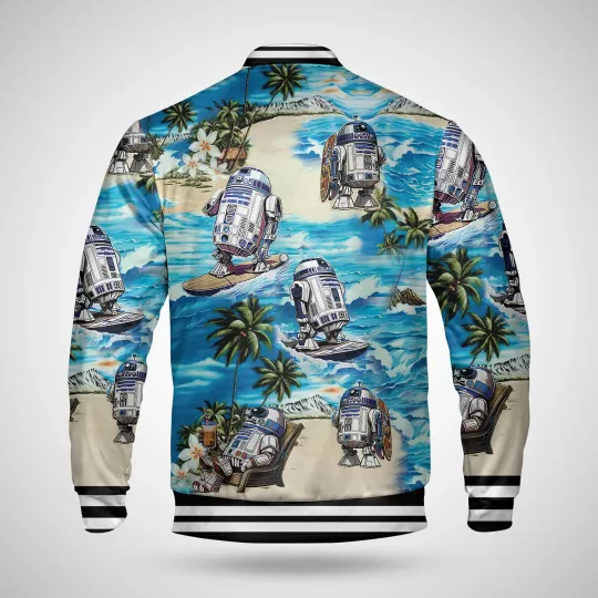 Star Wars Movie R2D2 Robot Surfing Summer Beach Star Wars Love Jacket