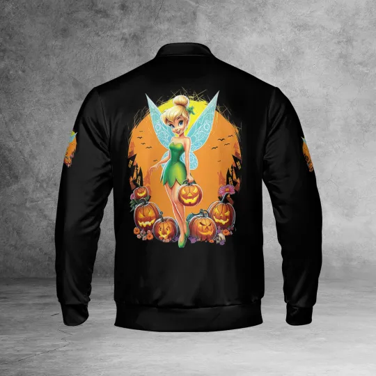 Personalized Princess Character Tinkerbell With Horror Pumpkin Jacket