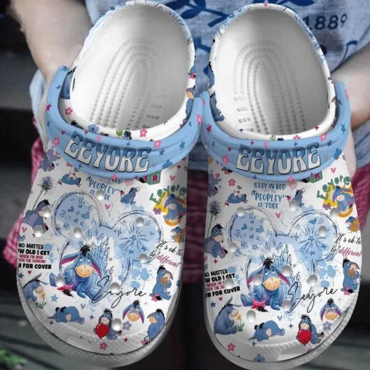 Cool Design Eeyore Winnie The Pooh Cartoon Clogs For Kids & Adults