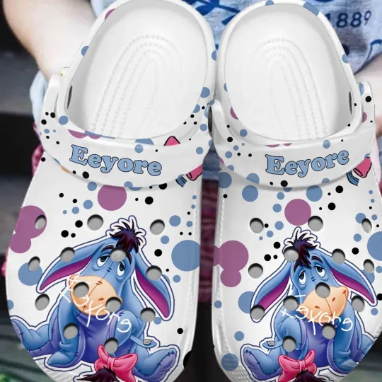 Fuzzy & Lightweight Eeyore Winnie The Pooh Cartoon Clogs