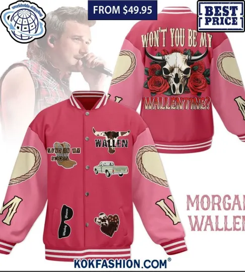 Wallen Western Won’t You Be My Wallentine Baseball Jacket