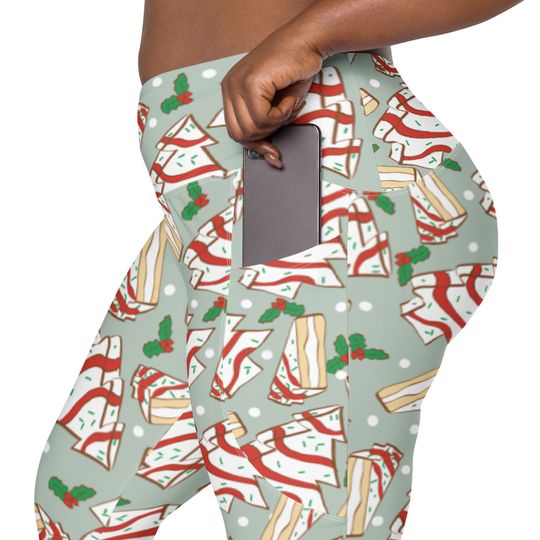 Christmas Cakes Leggings with pockets