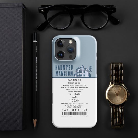 iPhone Haunted Mansion Fastpass phone case