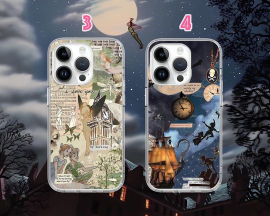 Peter Pan Tinker Bell Aesthetic Phone Case for iPhone 16 15 14 13 Pro Max Plus Mini