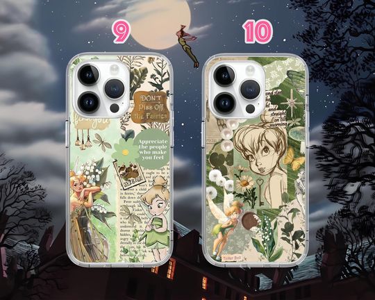 Peter Pan Tinker Bell Aesthetic Phone Case for iPhone 16 15 14 13 Pro Max Plus Mini