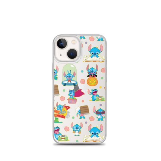 Cute Funny Stitch Cartoon Patterned Clear Case for iPhone