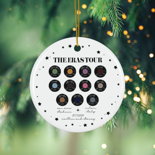Customizable Eras Tour Christmas Ornament
