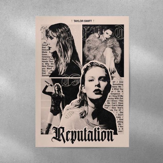 Reputation Album Poster, Eras Tour Poster