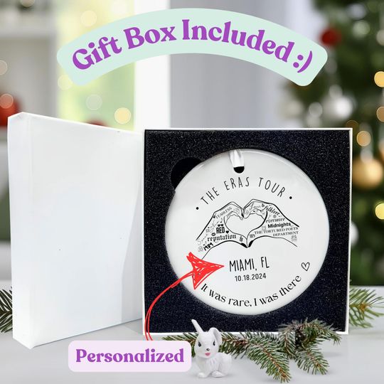 Customized Eras Tour Concert Ornament | Memory Keepsake Christmas Decoration