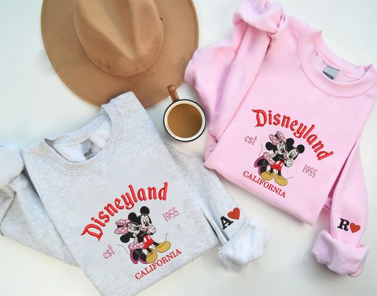 Custom Couple Valentine Embroidered Sweatshirt, Cute Couple Embroidery Sweatshirt, Matching Couple Shirt, Xoxo Valentine Sweatshirt