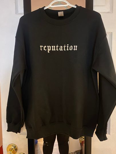reputation Embroidered Crewneck Sweatshirt, unisex straight and plus sizes stocked (S-5X)