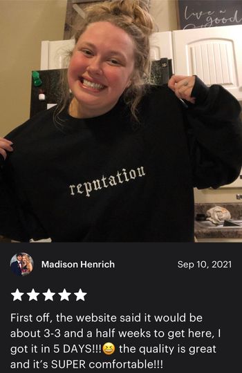 reputation Embroidered Crewneck Sweatshirt, unisex straight and plus sizes stocked (S-5X)