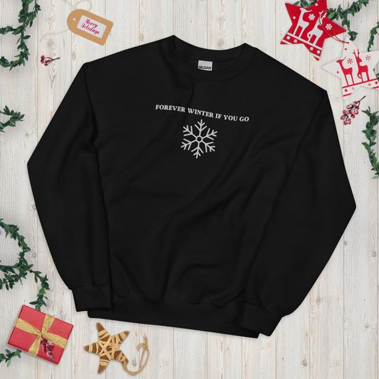 forever winter embroidered sweatshirt
