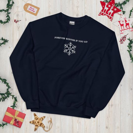 forever winter embroidered sweatshirt
