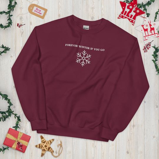 forever winter embroidered sweatshirt